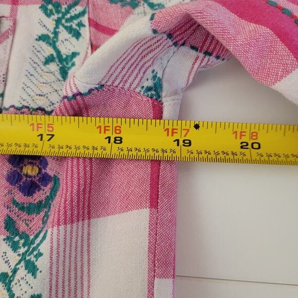 Tributes Vintage Womens Short Sleeve Floral Plaid Button Down Top Size Small - Picture 4 of 10